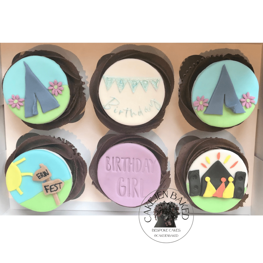 Camping, Glamping, Festival cupcakes