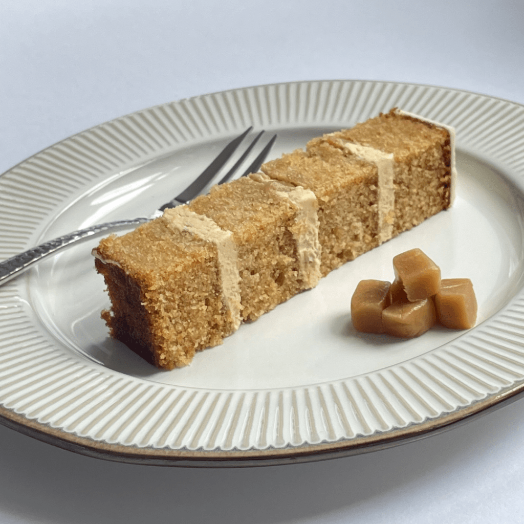 Caramel sponge cake with fudge caramel buttercream