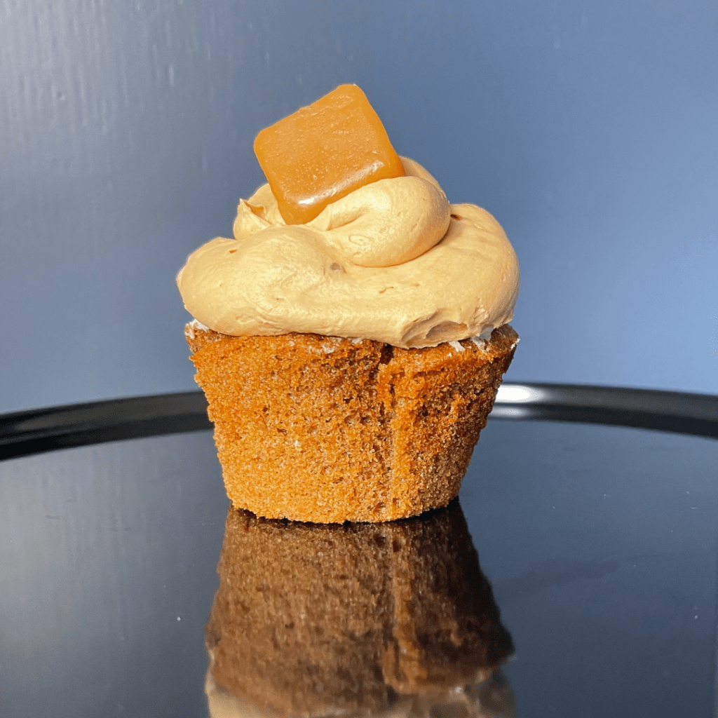 Coffee cupcake with coffee buttercream and fudge