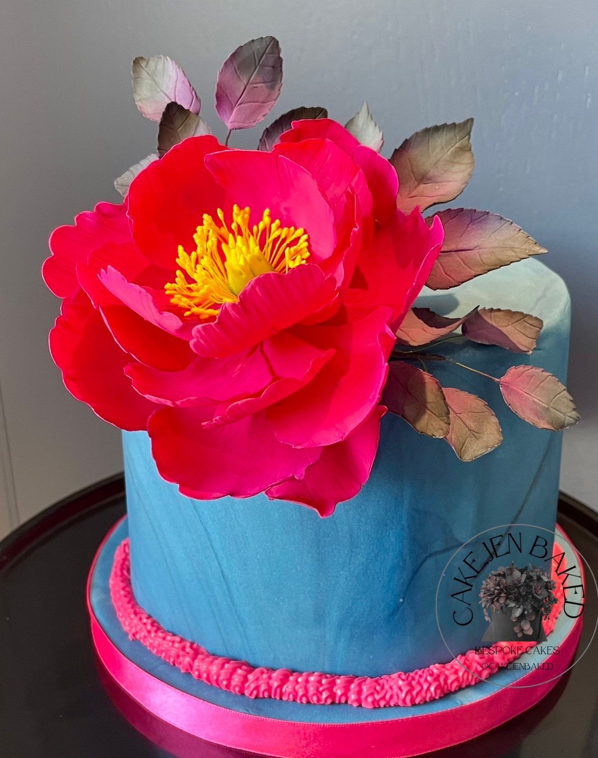 Fuchsia sugar flower peony. Statement flower